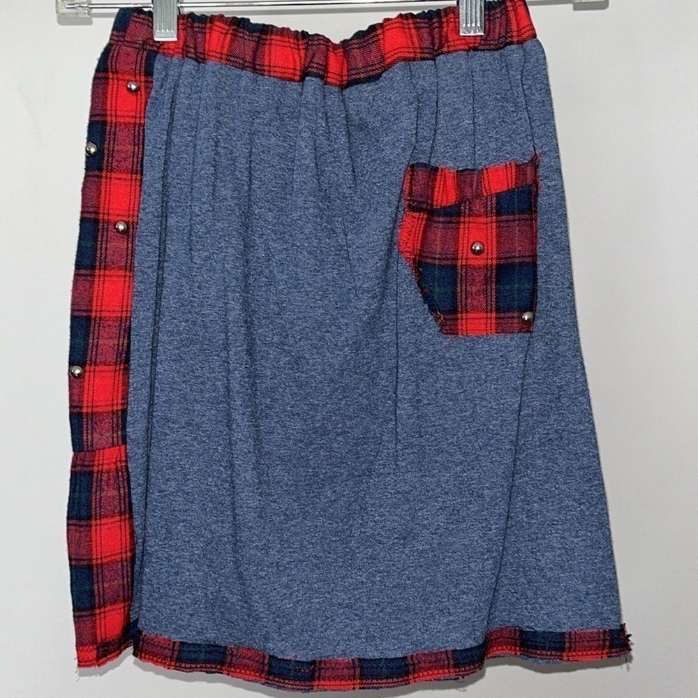 Captain America T Shirt Mini Skirt Upcycle Handmade OOAK - Picture 2 of 4